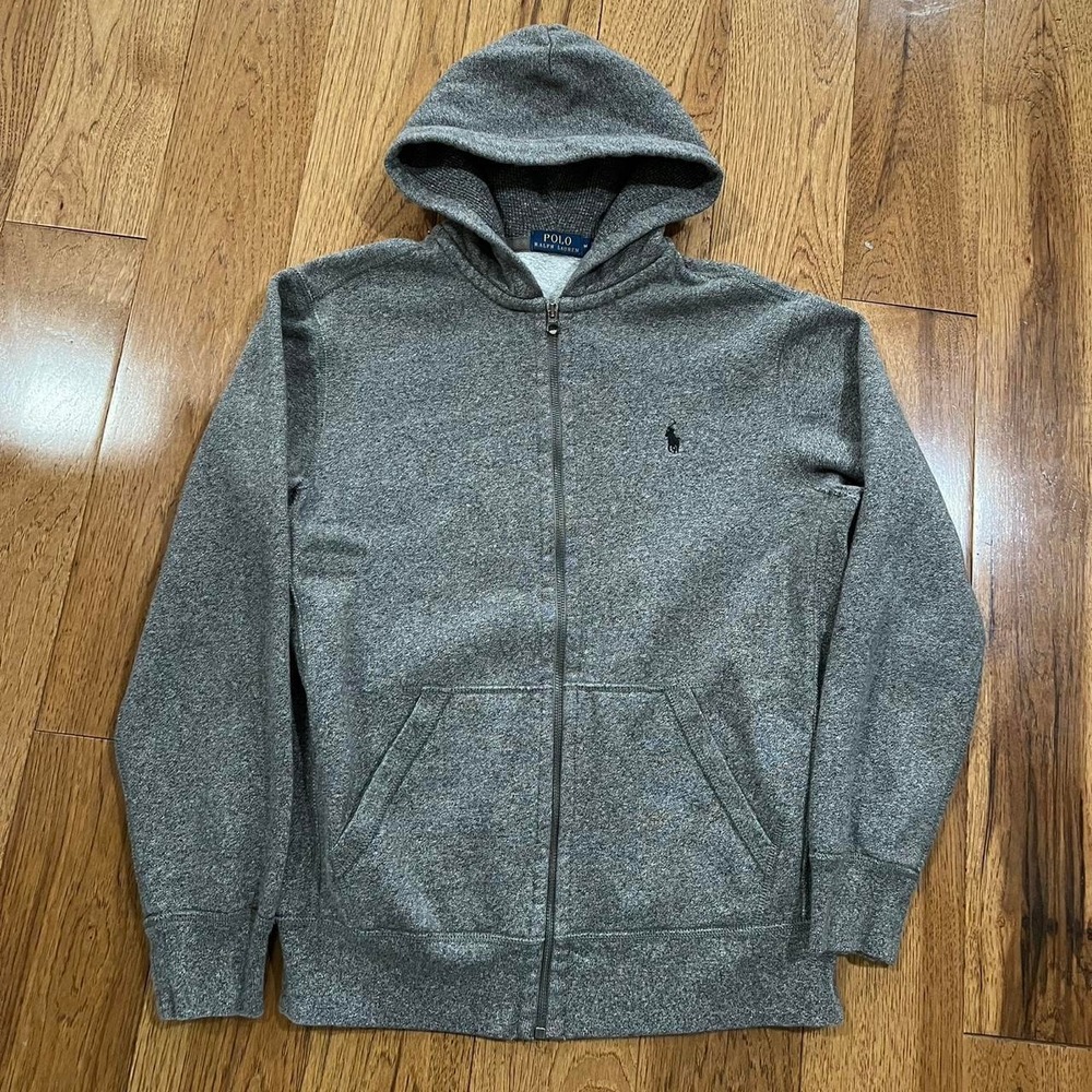 Polo Ralph Lauren Grey Zip Up Hoodie size M